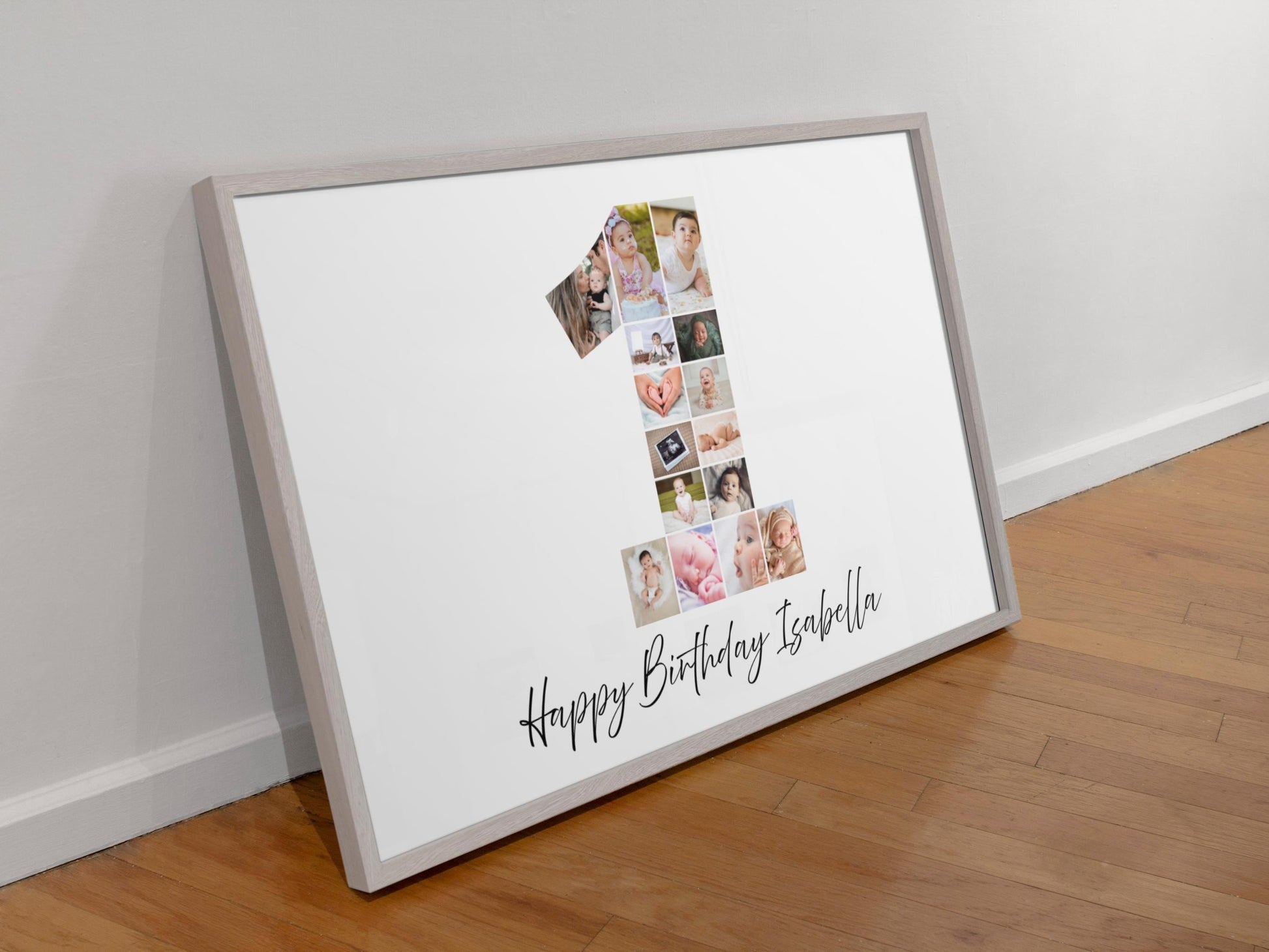 Custom 1st Birthday Photo Collage - Digital 1st Birthday Print - 1st Birthday Gift - 1st Birthday Photo Collage - 1st Birthday Template