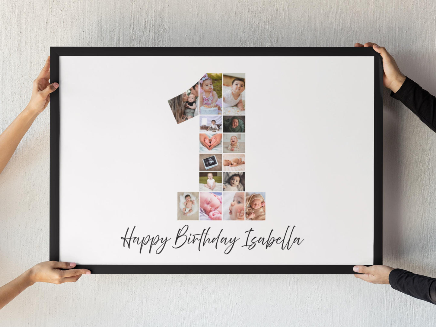 Custom 1st Birthday Photo Collage - Digital 1st Birthday Print - 1st Birthday Gift - 1st Birthday Photo Collage - 1st Birthday Template