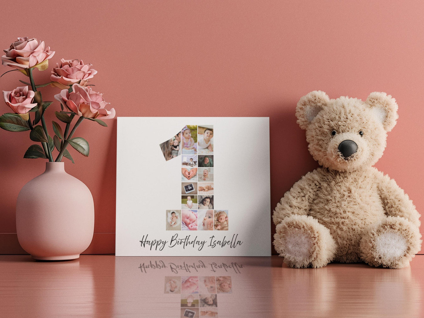 Custom 1st Birthday Photo Collage - Digital 1st Birthday Print - 1st Birthday Gift - 1st Birthday Photo Collage - 1st Birthday Template